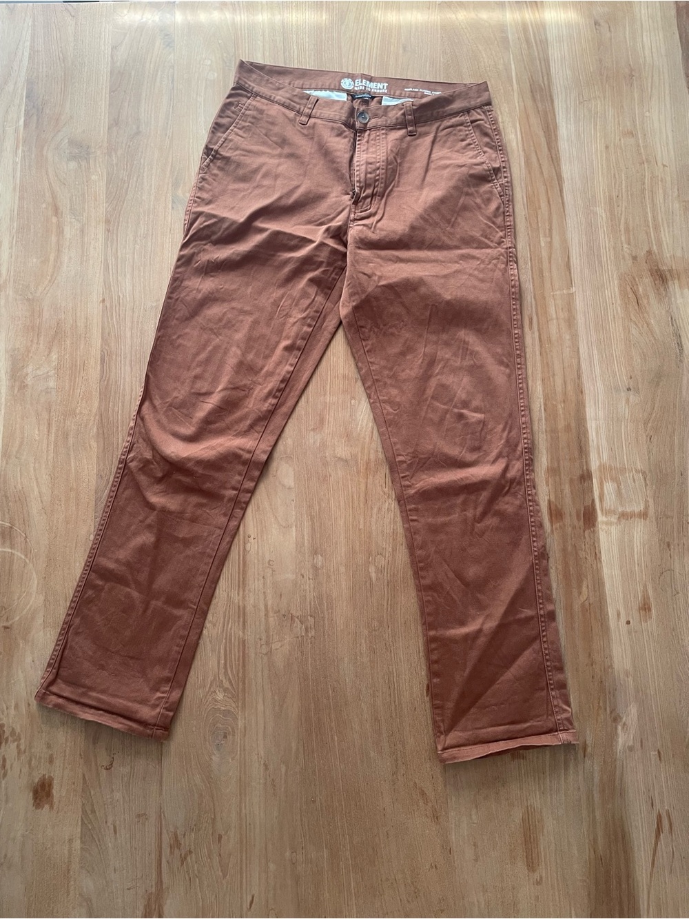 Men's Chino Pants in Rust Brown